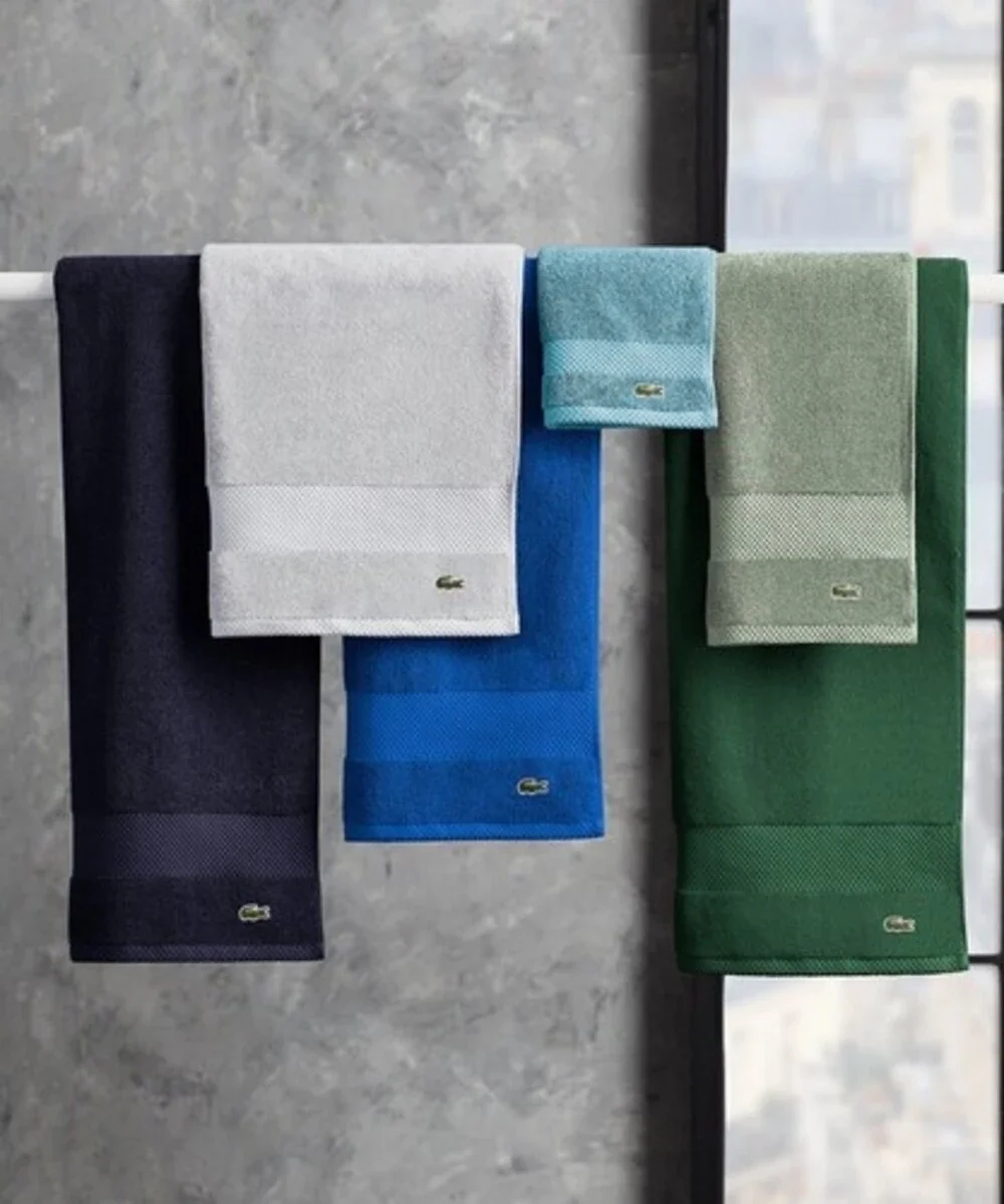 Lacoste Heritage Anti microbial Cotton Wash Cloth, Aloe, 13